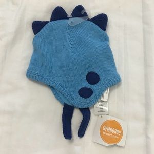 Gymboree baby blue dinosaur themed hat 0-3 months